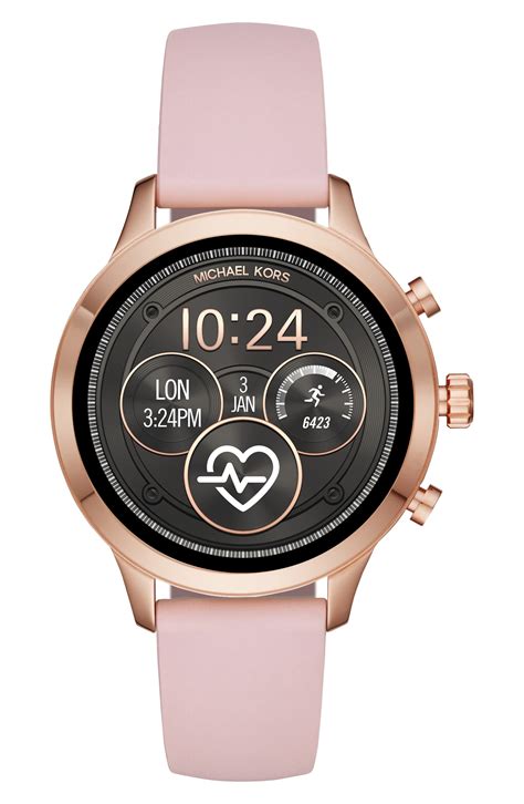 michael kors smartwatch silicone bands|Michael Kors unisex smart watch.